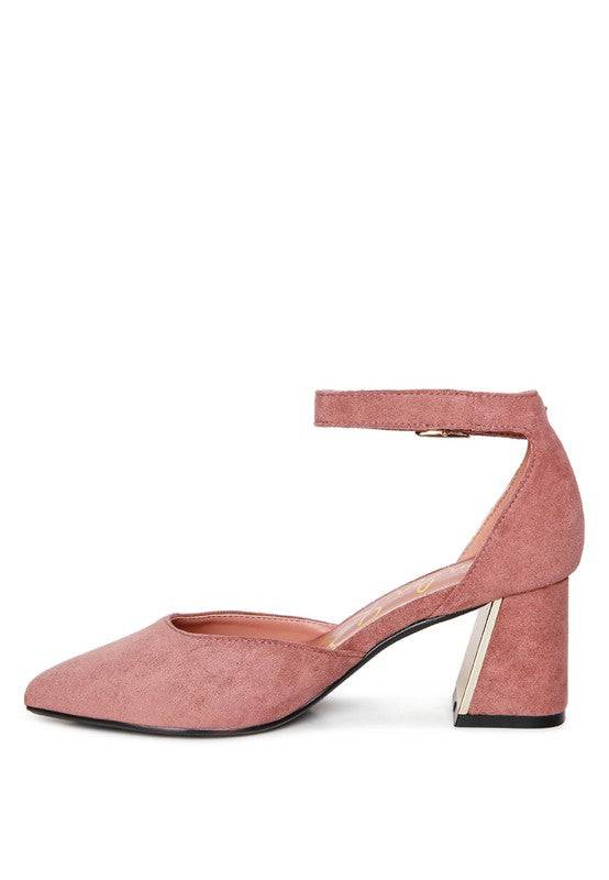 Rory Metallic Sling Detail Block Heel Sandals Eye Candy Sensation