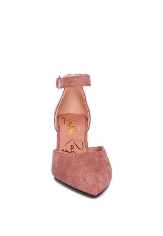 Rory Metallic Sling Detail Block Heel Sandals Eye Candy Sensation