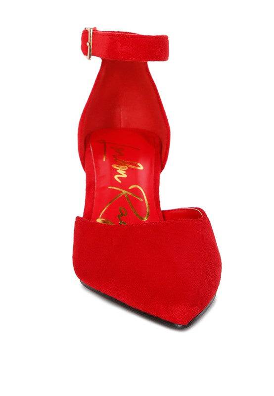 Rory Metallic Sling Detail Block Heel Sandals Eye Candy Sensation