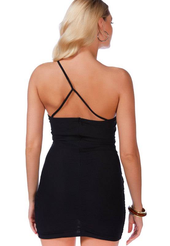 Ruched Bodycon Mini Dress Eye Candy Sensation