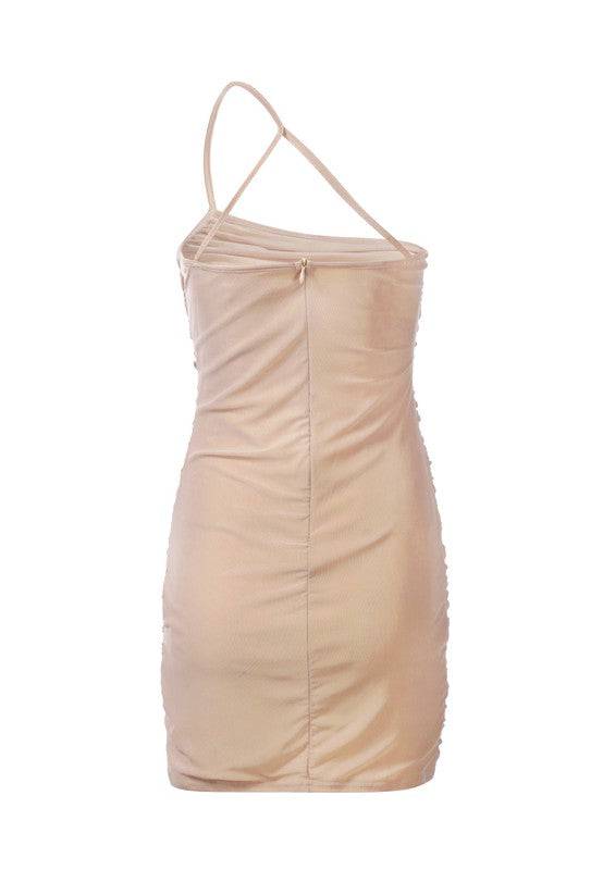 Ruched Bodycon Mini Dress Eye Candy Sensation