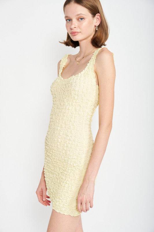 SMOCKED OPEN BACK MINI DRESS Eye Candy Sensation