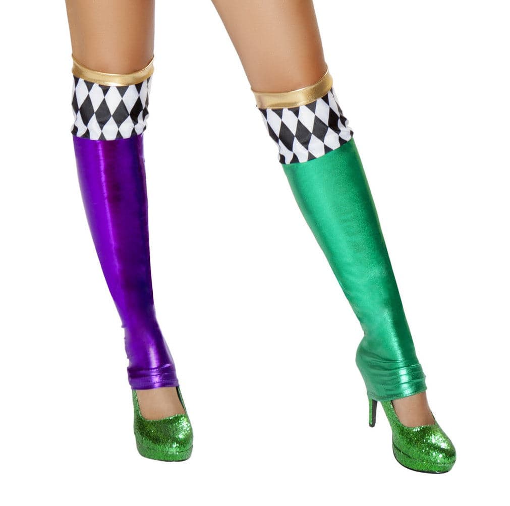 ST4723 - Green/Purple Jester Leggings Roma Costume