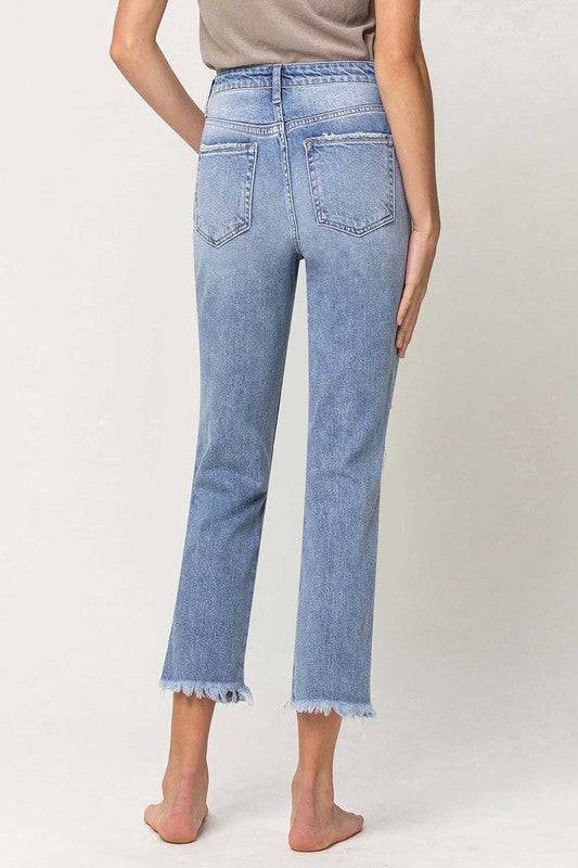 SUPER HIGH RISE DISTRESSED RELAXED STRAIGHT Eye Candy Sensation
