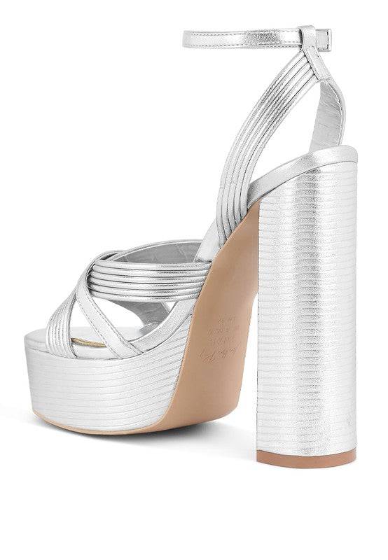 Splendid Cross Strap High Heeled Sandals Eye Candy Sensation