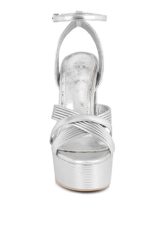 Splendid Cross Strap High Heeled Sandals Eye Candy Sensation