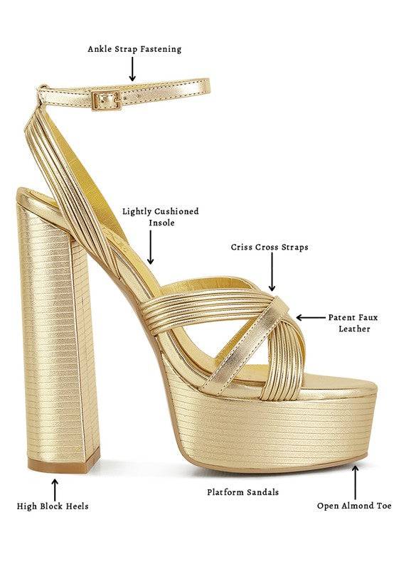 Splendid Cross Strap High Heeled Sandals Eye Candy Sensation