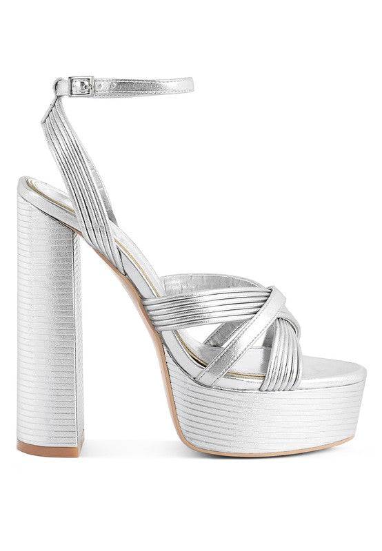 Splendid Cross Strap High Heeled Sandals Eye Candy Sensation