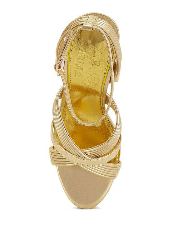 Splendid Cross Strap High Heeled Sandals Eye Candy Sensation