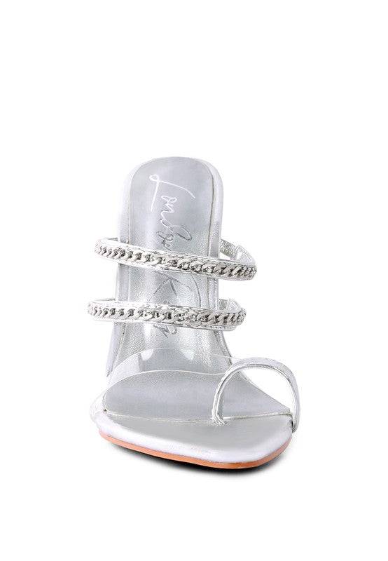 Tickle Me Shoes High-Heeled Toe Ring Sandals Eye Candy Sensation