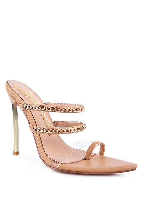 Tickle Me Shoes High-Heeled Toe Ring Sandals Eye Candy Sensation