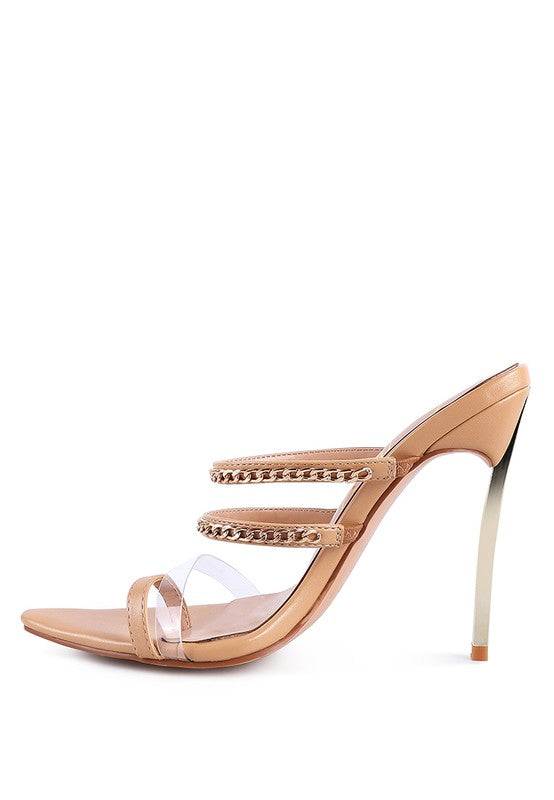 Tickle Me Shoes High-Heeled Toe Ring Sandals Eye Candy Sensation