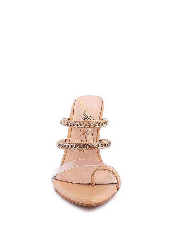 Tickle Me Shoes High-Heeled Toe Ring Sandals Eye Candy Sensation