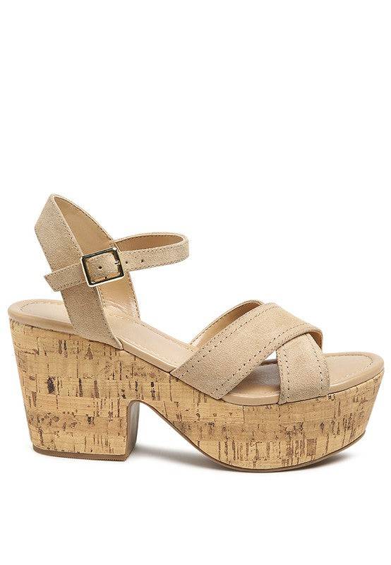 ULLA HIGH HEELED BLOCK SANDAL IN BLACK Eye Candy Sensation