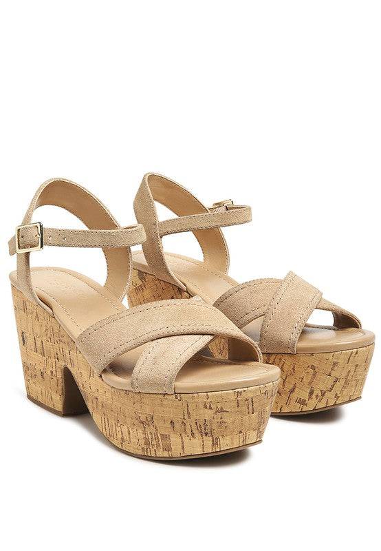 ULLA HIGH HEELED BLOCK SANDAL IN BLACK Eye Candy Sensation