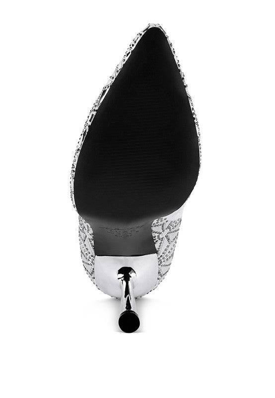 Precious Mirror Embellished High Ankle Boots Rag Company