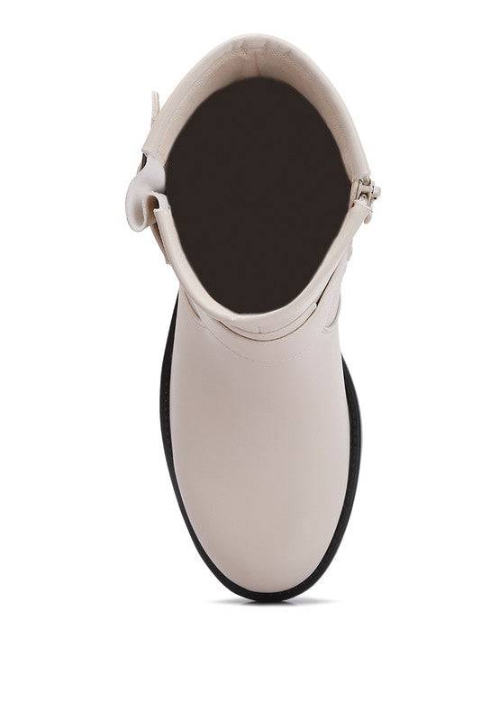 Allux Faux Leather Pin Buckle Boots Rag Company