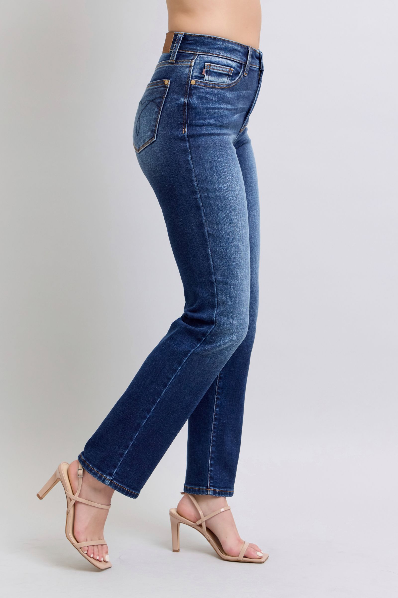 Judy Blue Full Size Washed Straight Leg Jeans with Pockets - Eye Candy Sensation Apparel & Accessories