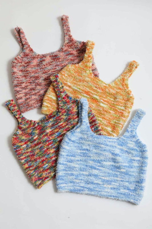 Whimsical Boucle Cozy Yarn Lounge Brami - Eye Candy Sensation