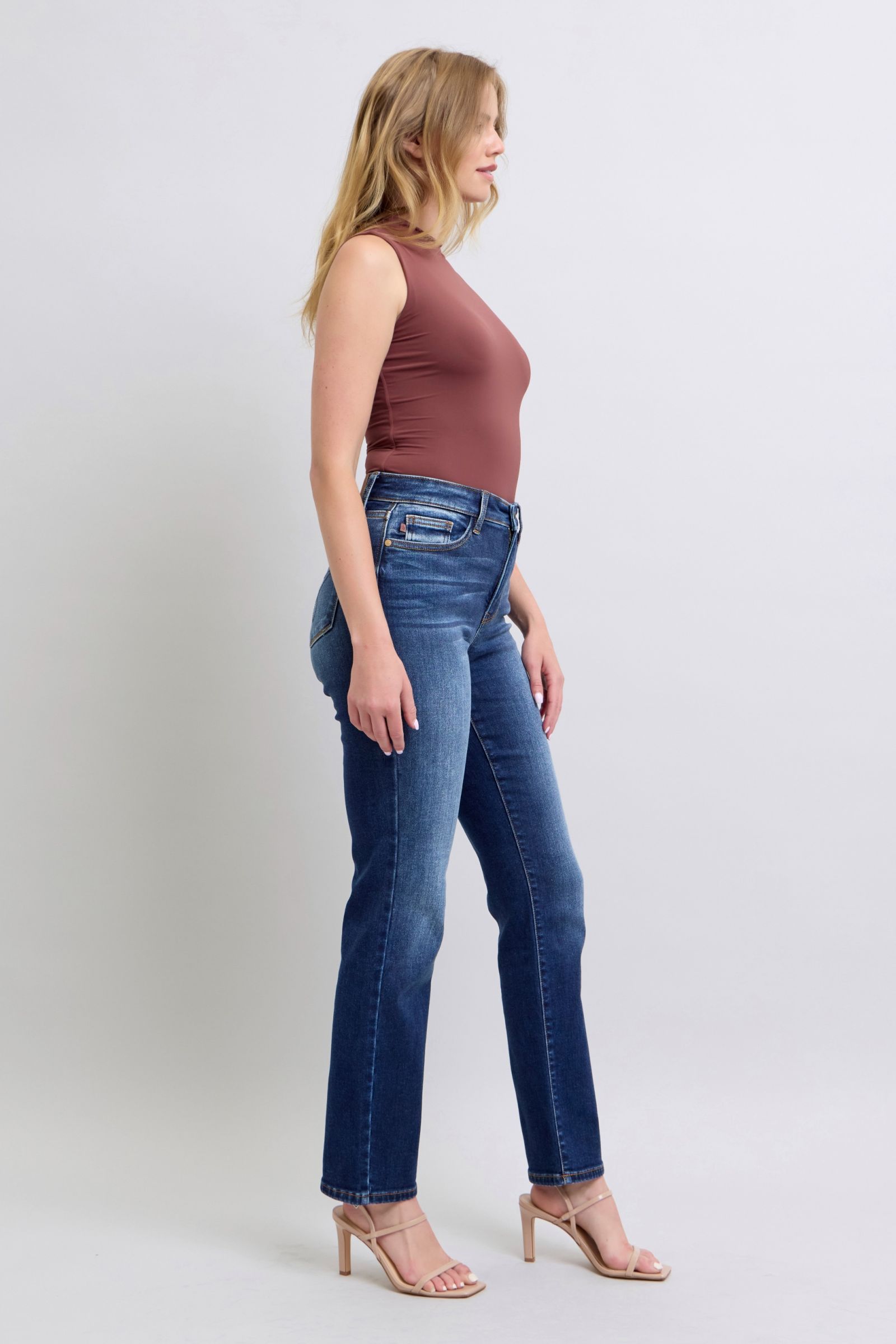 Judy Blue Full Size Washed Straight Leg Jeans with Pockets - Eye Candy Sensation Apparel & Accessories