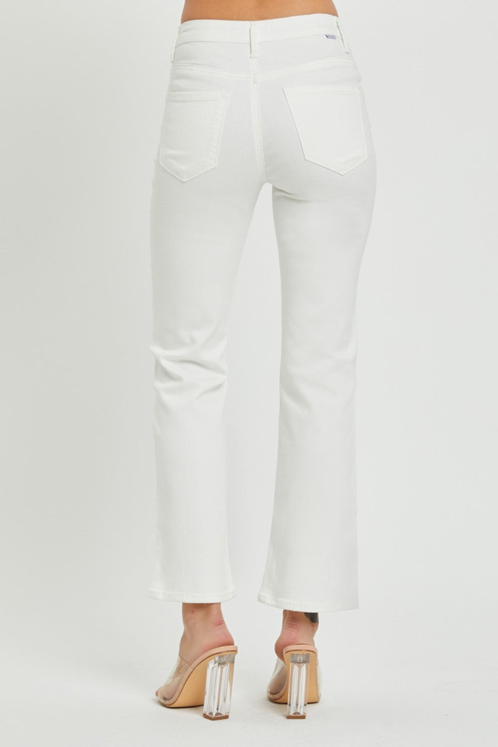 RISEN Full Size Mid Rise Jeans with Pockets Trendsi