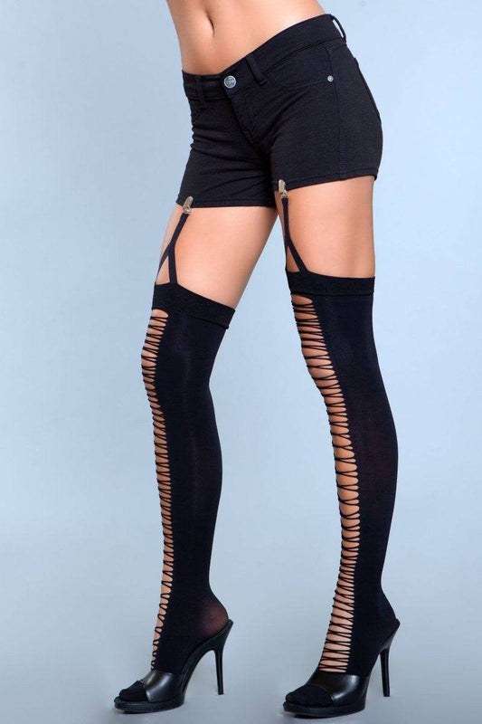 1929 Illusion Clip Garter Thigh Highs Eye Candy Sensation