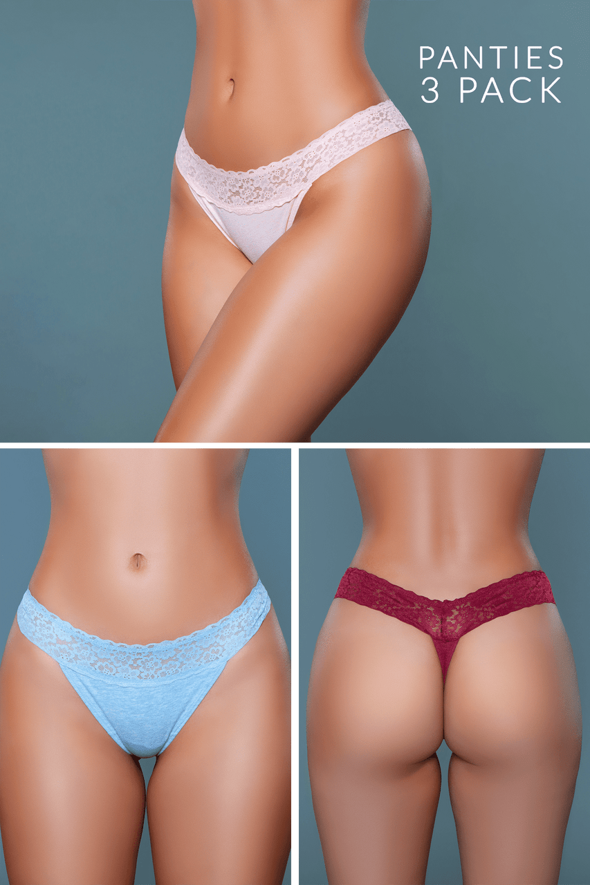 2199 Asher Thong 3 Pack Eye Candy Sensation