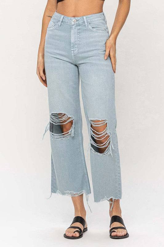 90"s Vintage Crop Flare Jeans VERVET by Flying Monkey