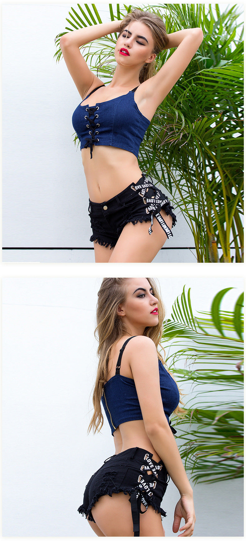 Tasseled Women's Trendy Ultra-Short Denim Shorts
