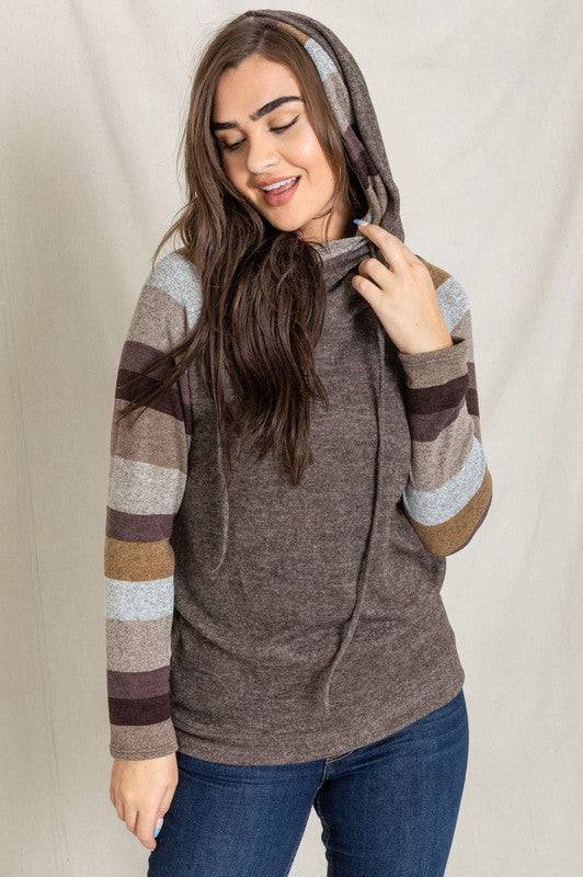 Stripe Sleeve Hoodie