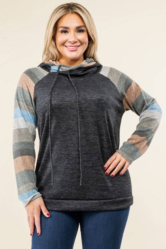 Stripe Sleeve Hoodie