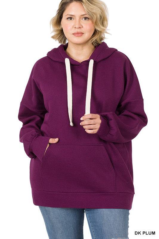Plus Oversized Hoodie Longline Sweatshirt ZENANA