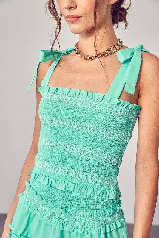 Smocked Bow Strap Top Do + Be Collection