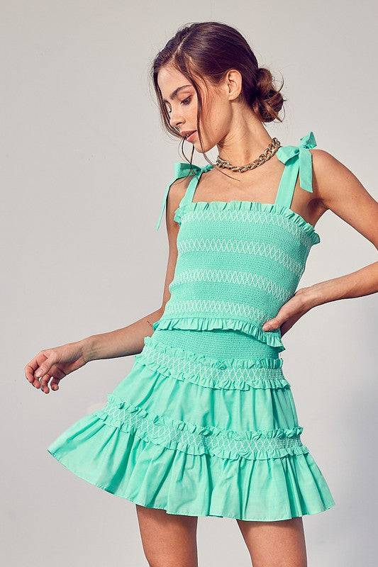 Smocked Bow Strap Top Do + Be Collection