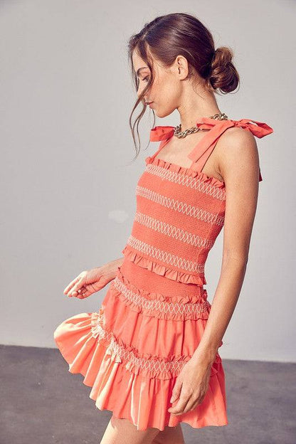 Smocked Bow Strap Top Do + Be Collection