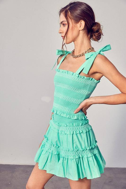 Smocked Bow Strap Top Do + Be Collection