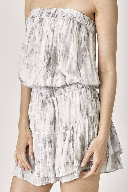 Tube Tie-Dye Mini Dress Mustard Seed