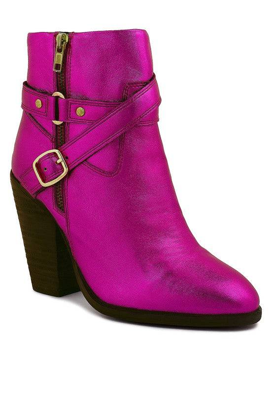 CAT-TRACK Leather Heeled Ankle Boots Rag Company