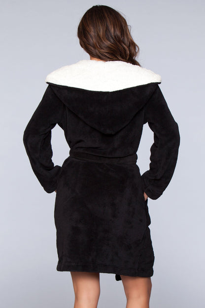 1817 Janet Plush Fleece Color Block Robe BeWicked