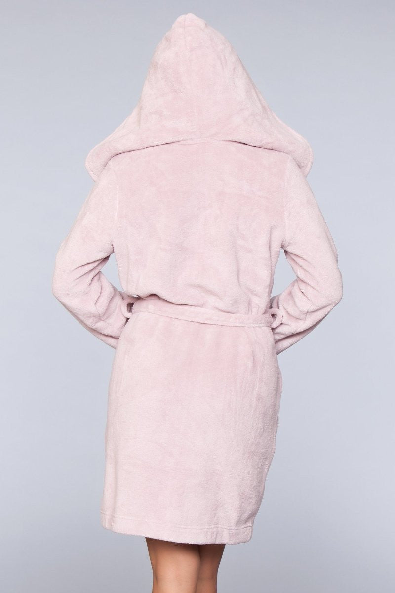 1817 Janet Plush Fleece Color Block Robe BeWicked