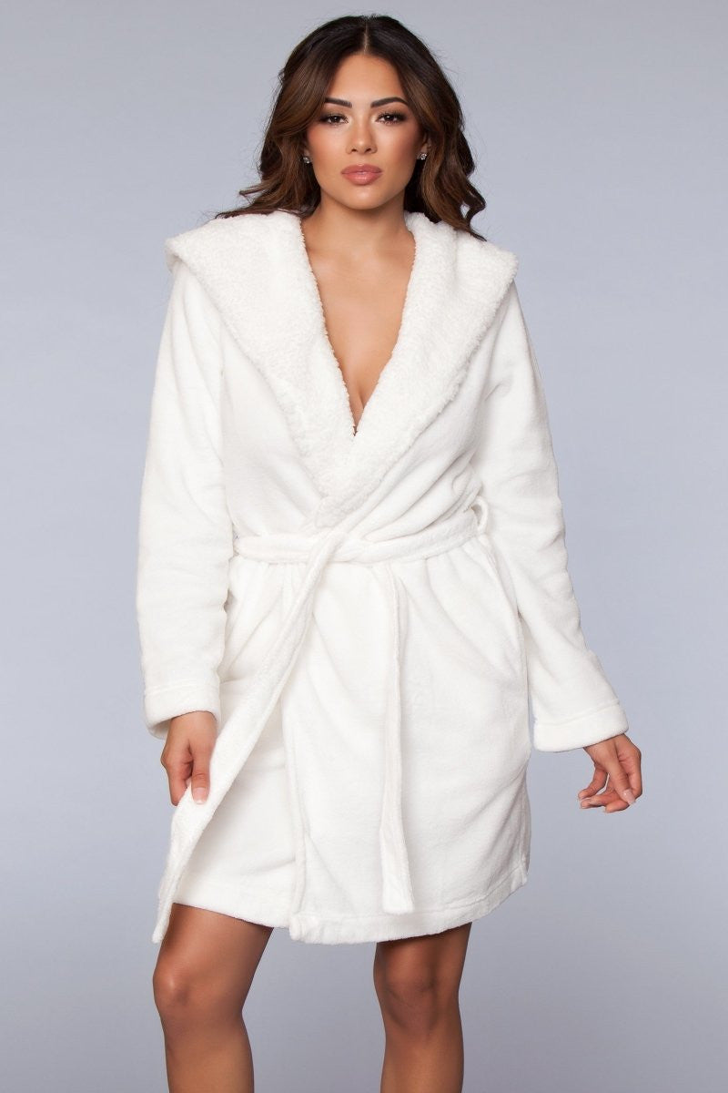 1817 Janet Plush Fleece Color Block Robe BeWicked