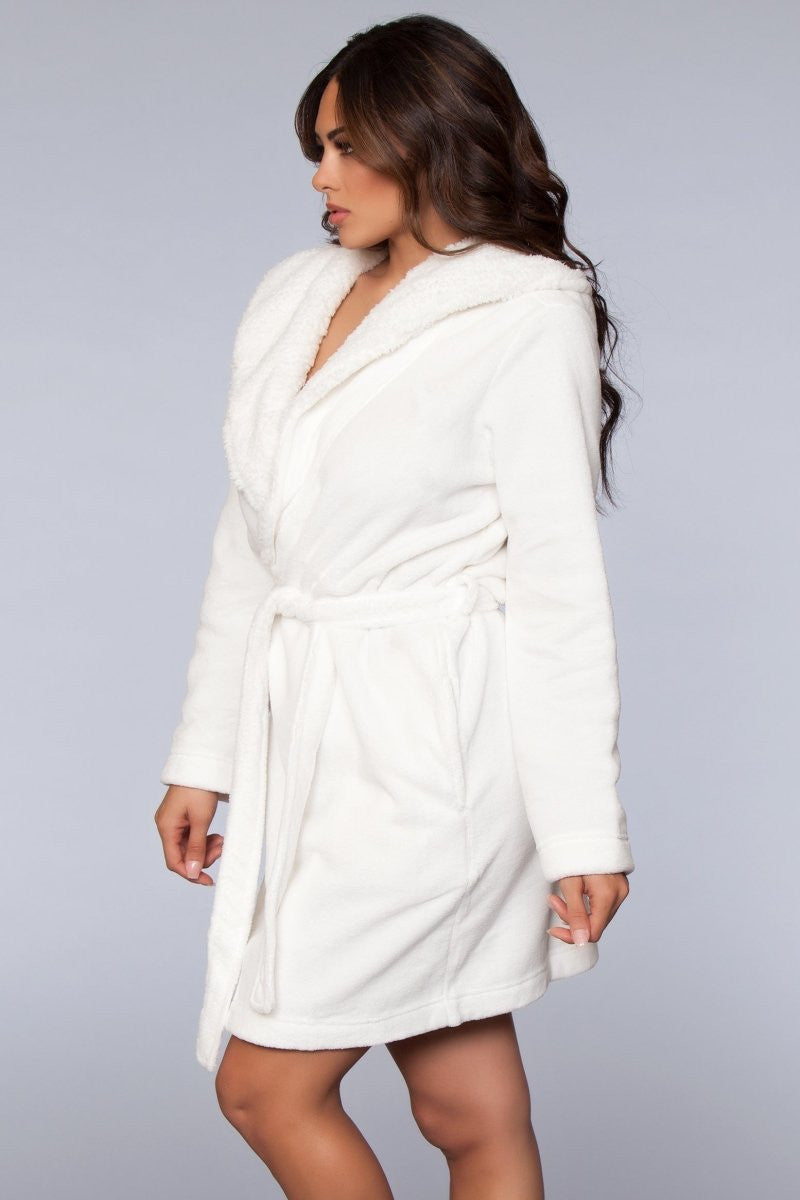 1817 Janet Plush Fleece Color Block Robe BeWicked