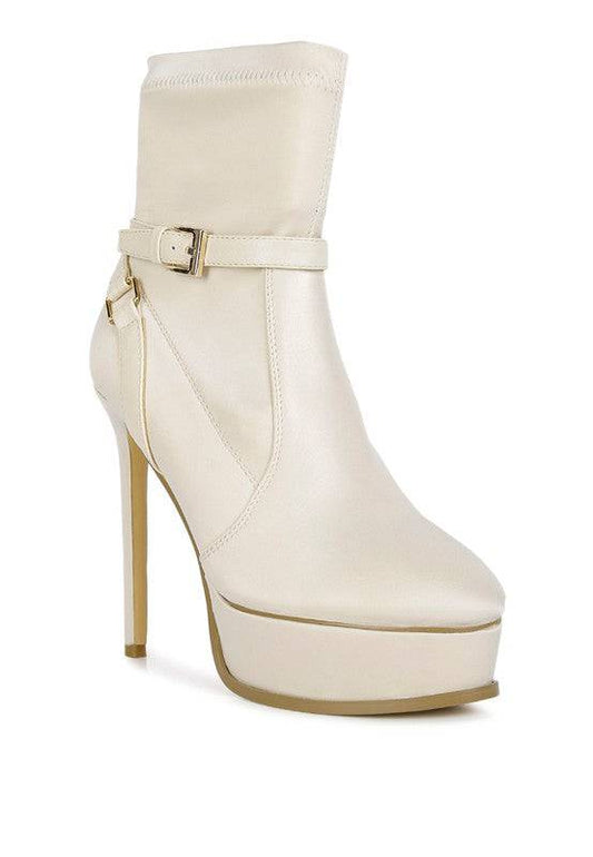 DOESBURG Satin Stiletto Ankle Boot