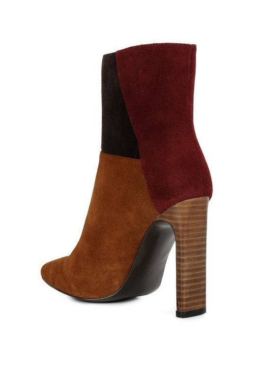 EZRA Patchwork Suede Ankle Boots Rag Company