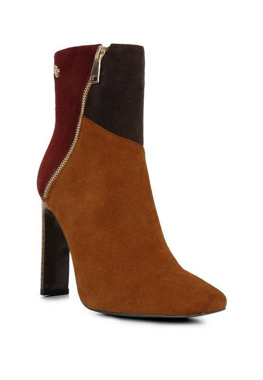 EZRA Patchwork Suede Ankle Boots Rag Company