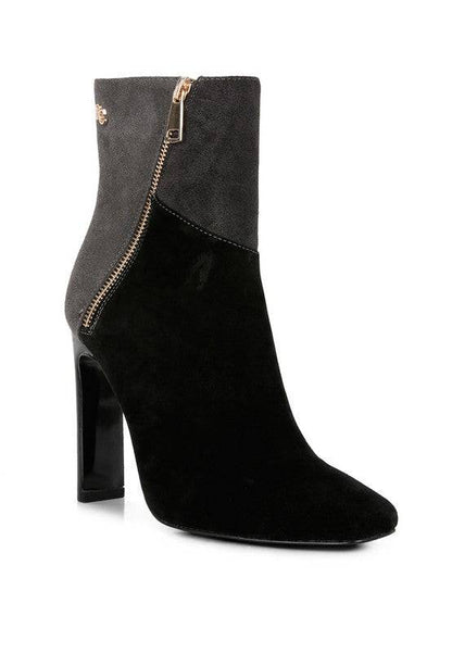 EZRA Patchwork Suede Ankle Boots Rag Company