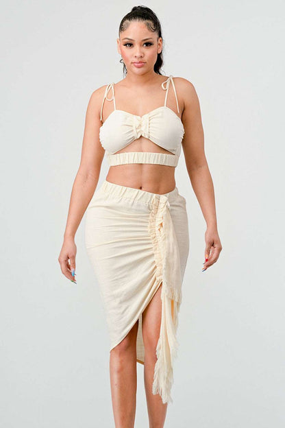 Cream Dream Ruched Set