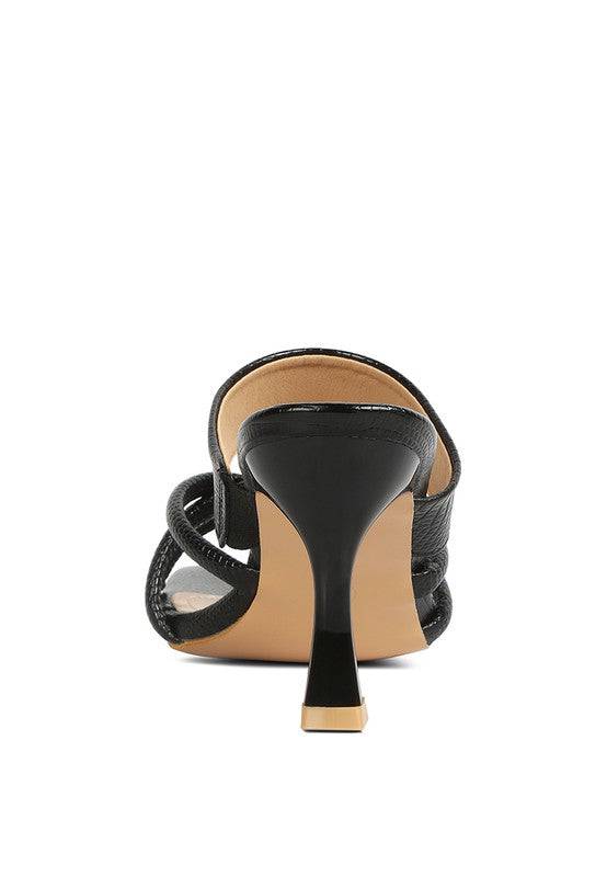 CHIRI Criss Cross Strap Spool Heel Sandsals Rag Company