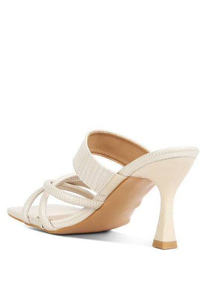 CHIRI Criss Cross Strap Spool Heel Sandsals Rag Company