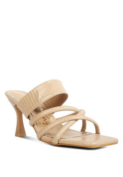 CHIRI Criss Cross Strap Spool Heel Sandsals Rag Company